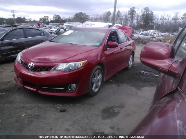 4T1BF1FK6EU789451 - 2014 TOYOTA CAMRY L/SE/LE/XLE 红色 照片 2