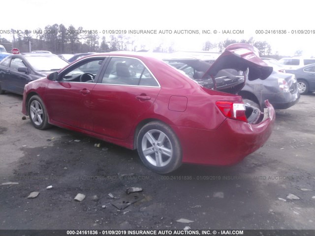 4T1BF1FK6EU789451 - 2014 TOYOTA CAMRY L/SE/LE/XLE 红色 照片 3