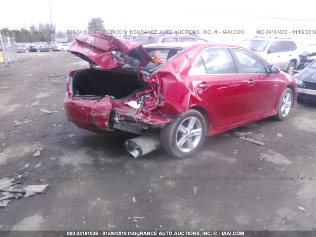 4T1BF1FK6EU789451 - 2014 TOYOTA CAMRY L/SE/LE/XLE 红色 照片 4