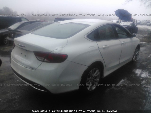 1C3CCCAB5FN757966 - 2015 CHRYSLER 200 LIMITED WHITE photo 4