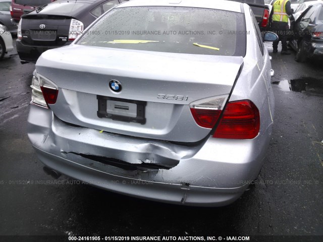 WBAVC57558NK77198 - 2008 BMW 328 I SULEV SILVER photo 6