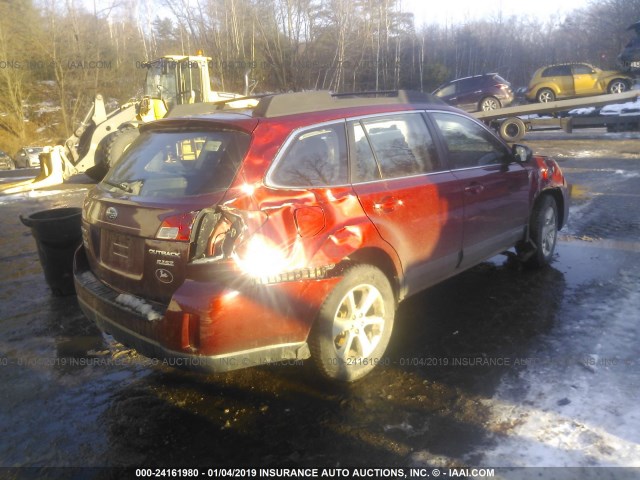 4S4BRBAC8E3325418 - 2014 SUBARU OUTBACK 2.5I MAROON photo 4