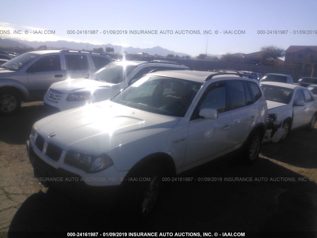 WBXPA73414WB21745 - 2004 BMW X3 2.5I WHITE photo 2