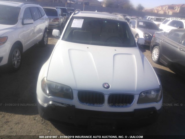 WBXPA73414WB21745 - 2004 BMW X3 2.5I WHITE photo 6