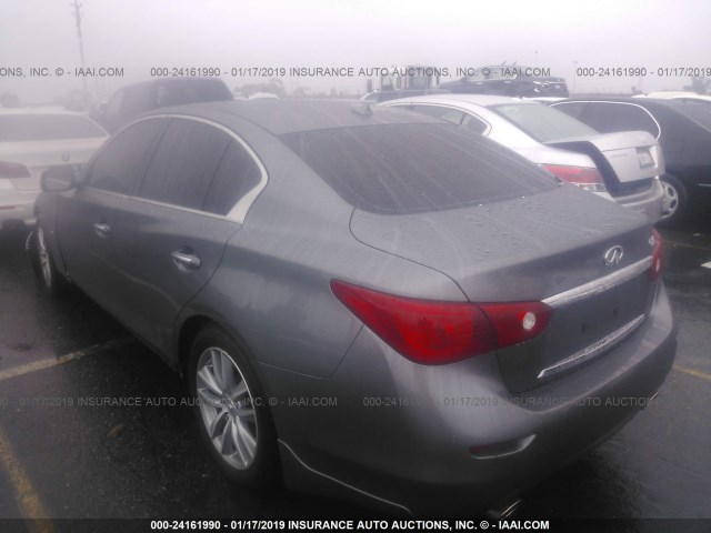 JN1BV7AP7EM674079 - 2014 INFINITI Q50 PREMIUM/SPORT GRAY photo 3