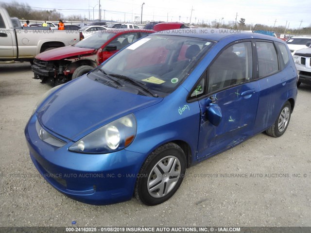 JHMGD37428S053777 - 2008 HONDA FIT BLUE photo 2