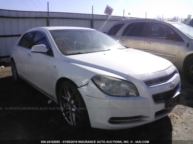 1G1ZH57B88F298254 - 2008 CHEVROLET MALIBU 1LT WHITE photo 1