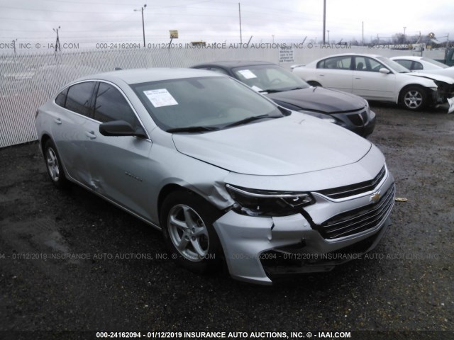 1G1ZB5ST2HF249116 - 2017 CHEVROLET MALIBU LS SILVER photo 1