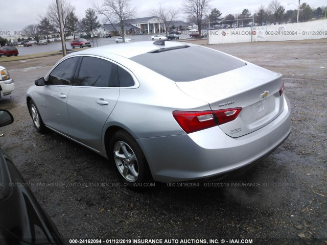 1G1ZB5ST2HF249116 - 2017 CHEVROLET MALIBU LS SILVER photo 3