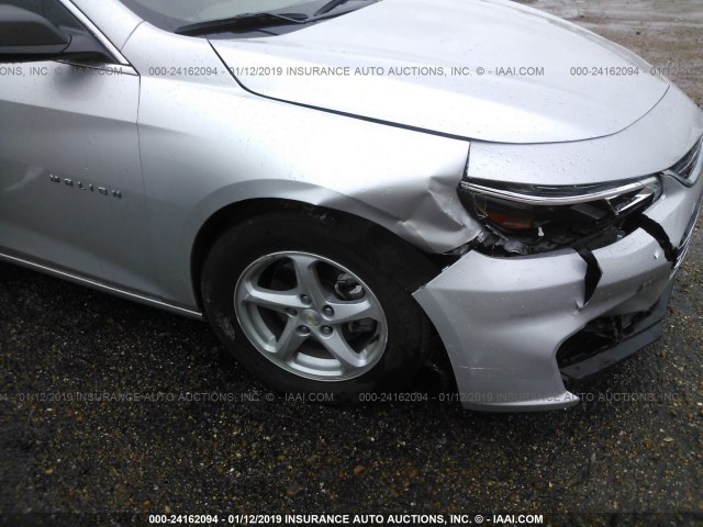 1G1ZB5ST2HF249116 - 2017 CHEVROLET MALIBU LS SILVER photo 6