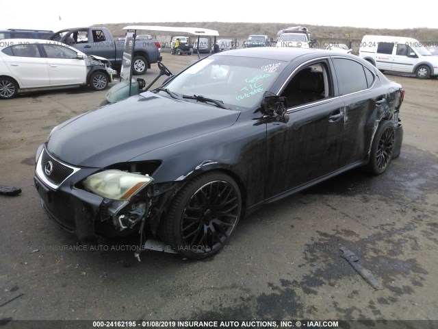 JTHBE262975014859 - 2007 LEXUS IS 350 BLACK photo 2