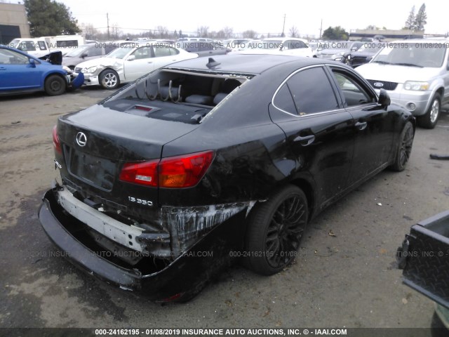 JTHBE262975014859 - 2007 LEXUS IS 350 BLACK photo 4