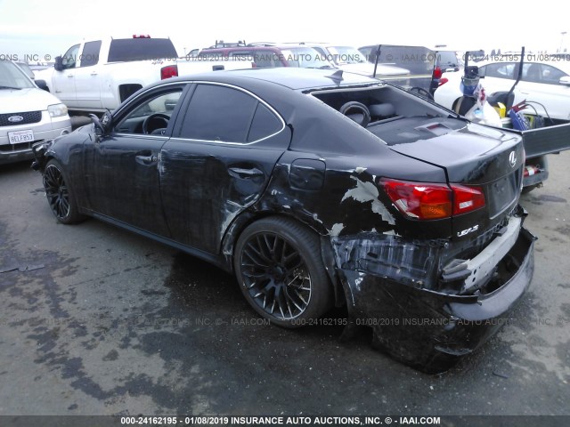 JTHBE262975014859 - 2007 LEXUS IS 350 BLACK photo 6