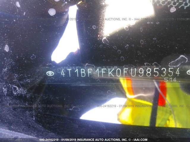 4T1BF1FK0FU985354 - 2015 TOYOTA CAMRY LE/XLE/SE/XSE BLACK photo 9