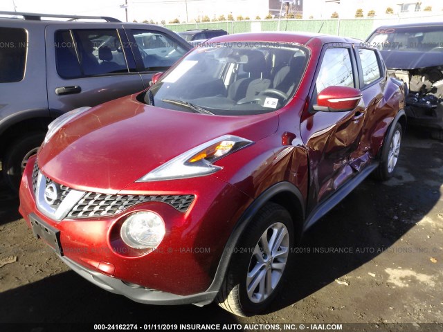 JN8AF5MV6FT550207 - 2015 NISSAN JUKE S/SV/SL/NISMO RED photo 2