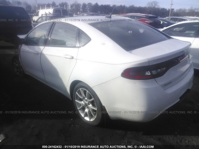 1C3CDFBA4DD152358 - 2013 DODGE DART SXT WHITE photo 3