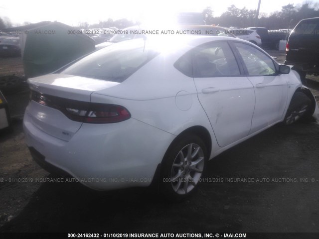 1C3CDFBA4DD152358 - 2013 DODGE DART SXT WHITE photo 4