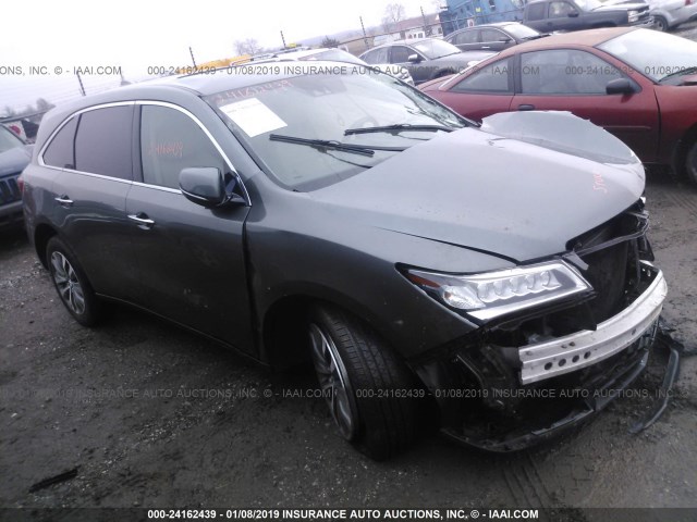 5FRYD4H40FB016942 - 2015 ACURA MDX TECHNOLOGY GRAY photo 1