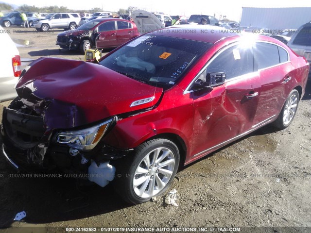 1G4GA5G36EF195207 - 2014 BUICK LACROSSE RED photo 2