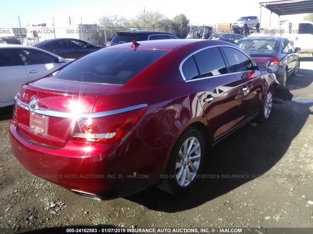 1G4GA5G36EF195207 - 2014 BUICK LACROSSE RED photo 4