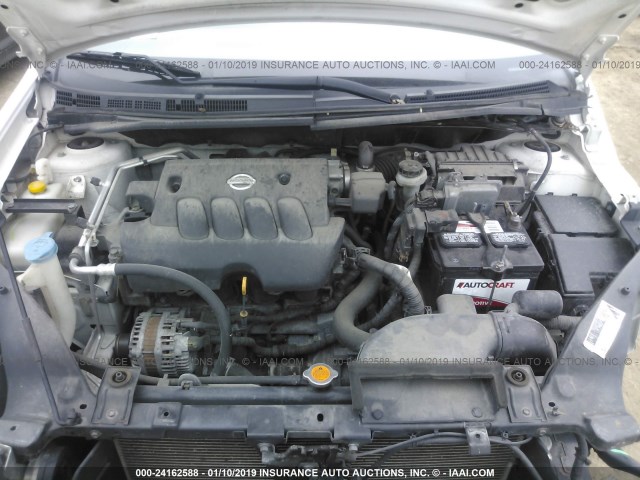 3N1AB61E38L729624 - 2008 NISSAN SENTRA 2.0/2.0S/2.0SL WHITE photo 10