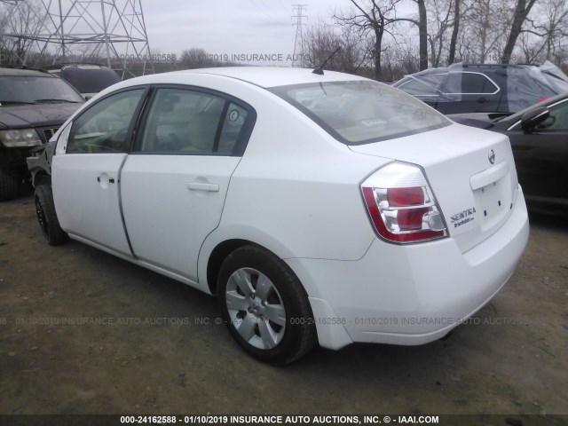 3N1AB61E38L729624 - 2008 NISSAN SENTRA 2.0/2.0S/2.0SL WHITE photo 3