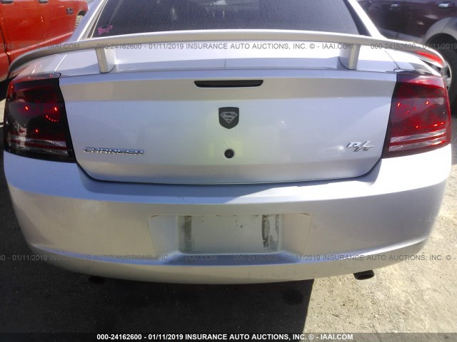 2B3KA53H68H174992 - 2008 DODGE CHARGER R/T SILVER photo 6