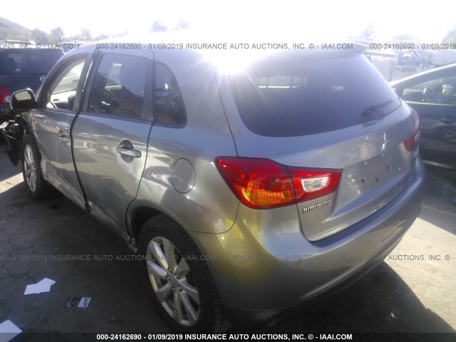 4A4AP3AU4EE003862 - 2014 MITSUBISHI OUTLANDER SPORT ES SILVER photo 3