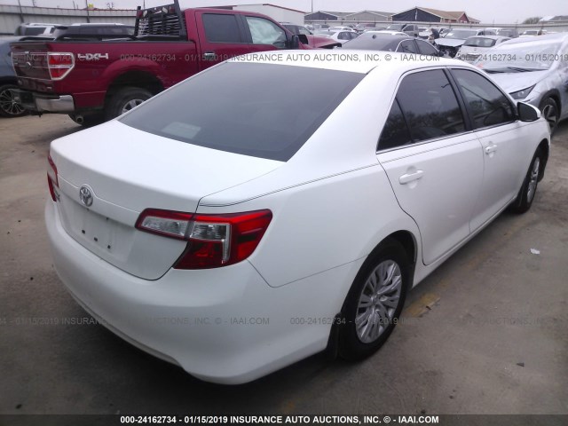 4T1BF1FK1CU551147 - 2012 TOYOTA CAMRY SE/LE/XLE WHITE photo 4