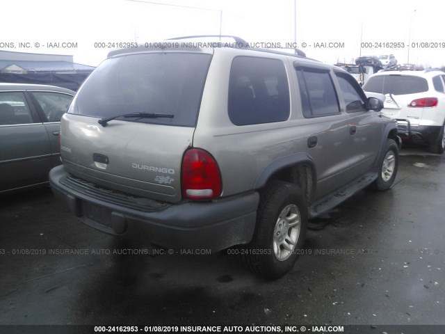 1D4HS38NX3F582109 - 2003 DODGE DURANGO SPORT GOLD photo 4