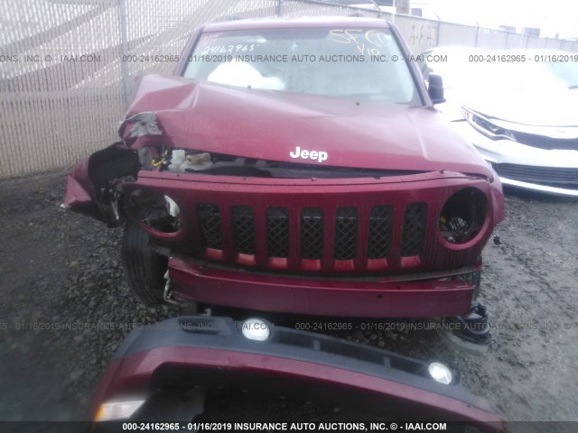 1C4NJRFB8ED707508 - 2014 JEEP PATRIOT LATITUDE RED photo 6