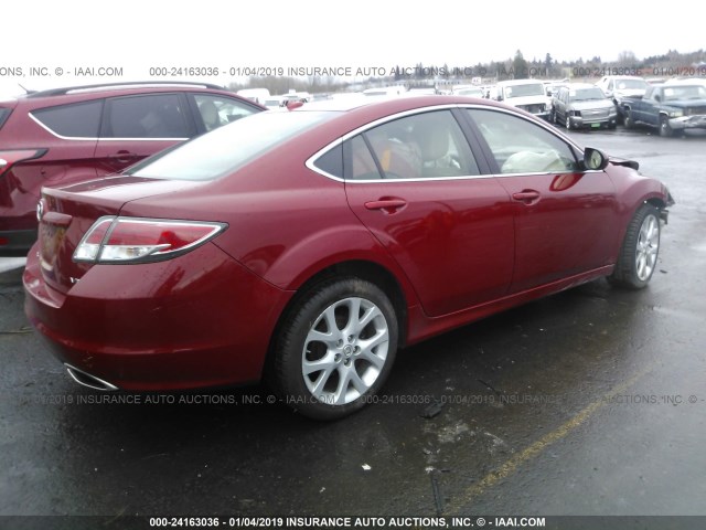 1YVHP82B195M23739 - 2009 MAZDA 6 S RED photo 4