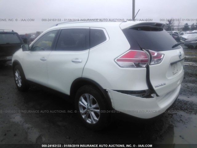 5N1AT2MK8FC891810 - 2015 NISSAN ROGUE S/SL/SV WHITE photo 3