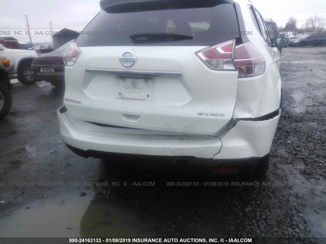 5N1AT2MK8FC891810 - 2015 NISSAN ROGUE S/SL/SV WHITE photo 6