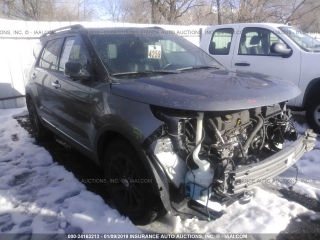 1FM5K7D81DGC81159 - 2013 FORD EXPLORER XLT GRAY photo 1