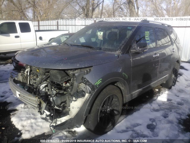 1FM5K7D81DGC81159 - 2013 FORD EXPLORER XLT GRAY photo 2