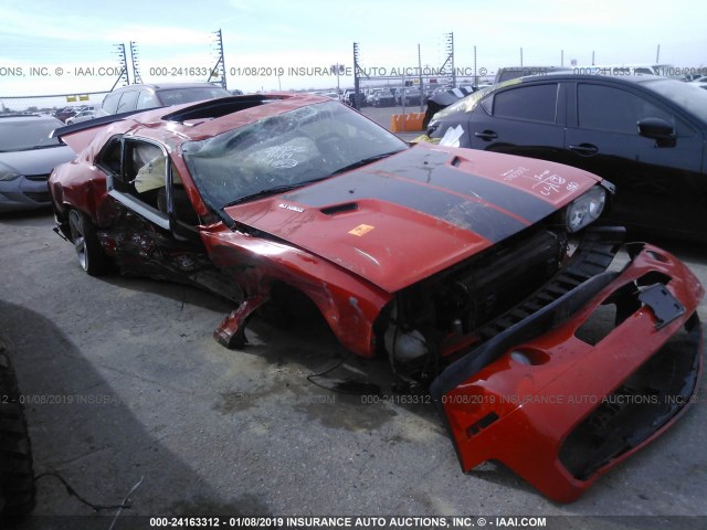 2B3LJ74W48H301221 - 2008 DODGE CHALLENGER SRT-8 ORANGE photo 1