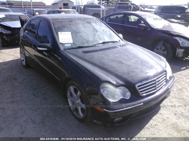 WDBRF52H57E026675 - 2007 MERCEDES-BENZ C 230 BLACK photo 1