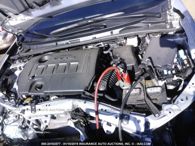 2T1BURHE1GC580649 - 2016 TOYOTA COROLLA L/LE/LE PLS/PRM/S/S PLS SILVER photo 10