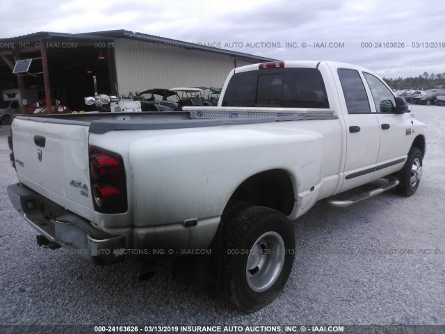 3D7MX48C67G736293 - 2007 DODGE RAM 3500 ST/SLT WHITE photo 4