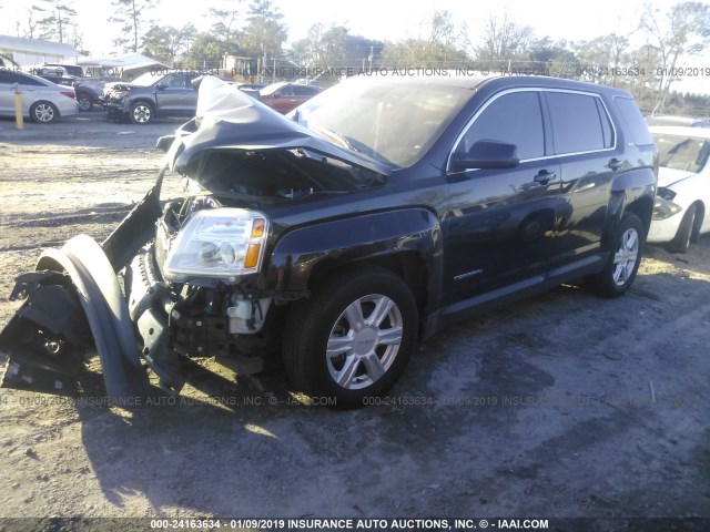 2GKALMEKXF6157794 - 2015 GMC TERRAIN SLE BLACK photo 2