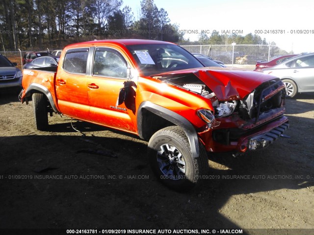 5TFCZ5AN8HX115765 - 2017 TOYOTA TACOMA DBL CAB/SR/TRDSPT/OR/PRO ORANGE photo 1