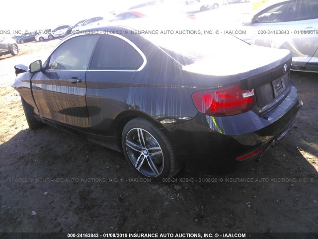 WBA2F9C33HV983933 - 2017 BMW 230I BLACK photo 3