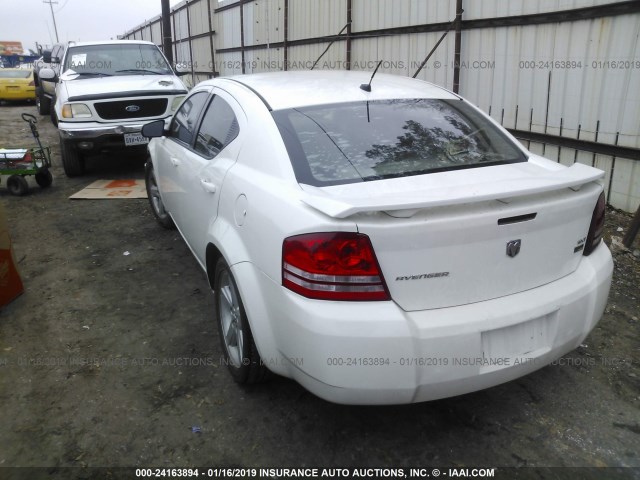 1B3LC56R18N106965 - 2008 DODGE AVENGER SXT WHITE photo 3