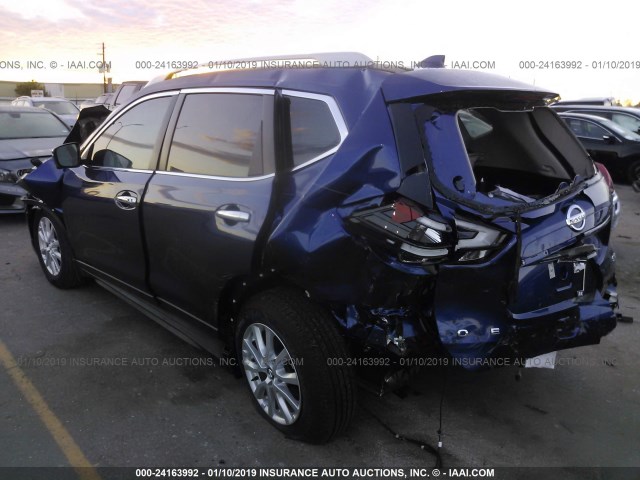 5N1AT2MT1JC839971 - 2018 NISSAN ROGUE S/SL BLUE photo 3