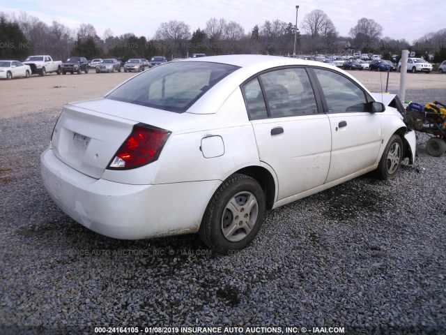 1G8AG52F54Z123710 - 2004 SATURN ION LEVEL 1 WHITE photo 4