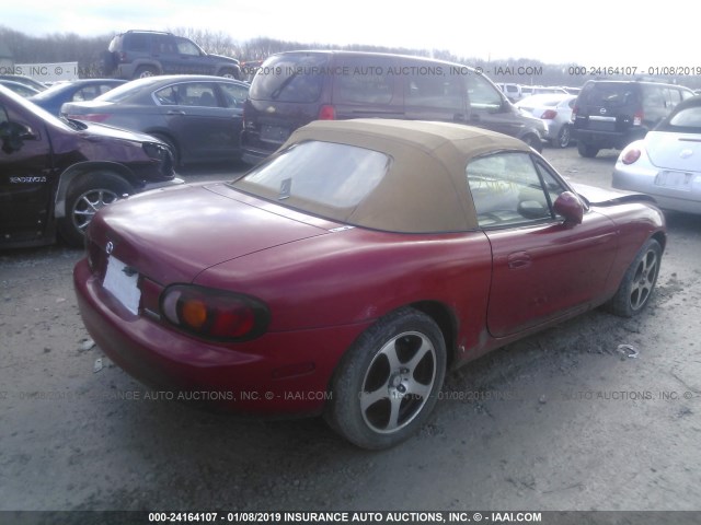 JM1NB3533X0102262 - 1999 MAZDA MX-5 MIATA RED photo 4