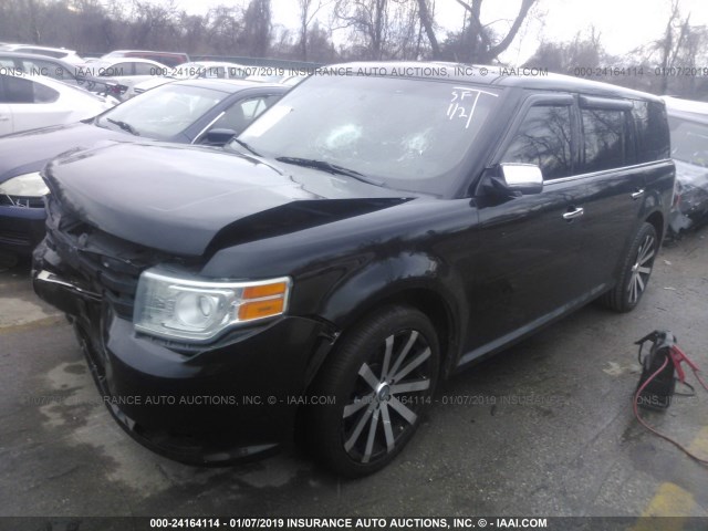 2FMGK5DC6BBD07146 - 2011 FORD FLEX LIMITED BLACK photo 2