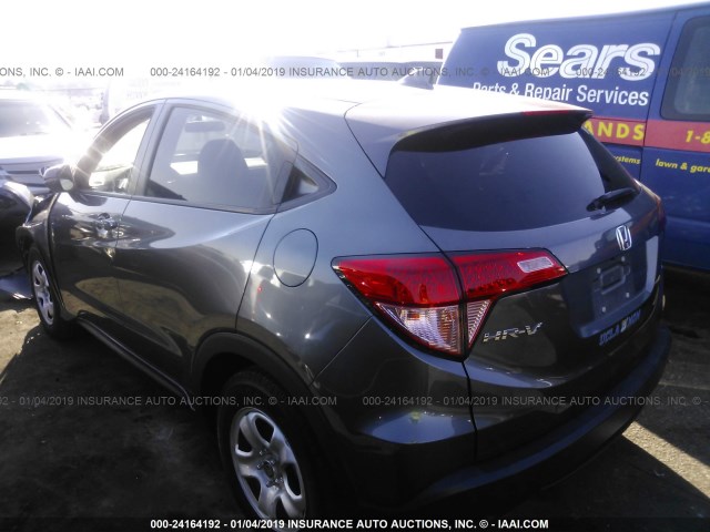 3CZRU5H58HM723414 - 2017 HONDA HR-V EX GRAY photo 3