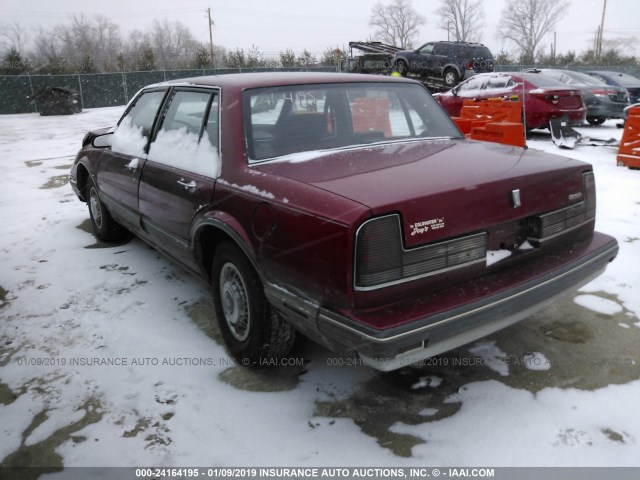 1G3HY54C6LH304002 - 1990 OLDSMOBILE DELTA 88 ROYALE BROUGHAM MAROON photo 3